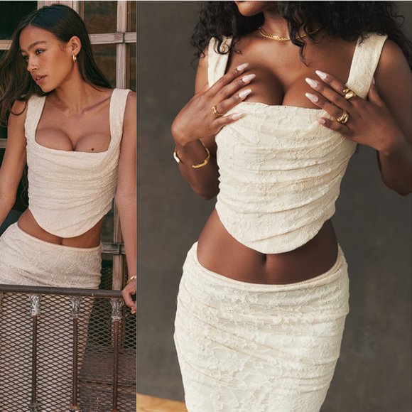 House of CB Tops - House of CB 'Una' Vintage Cream Lace Corset NWOT